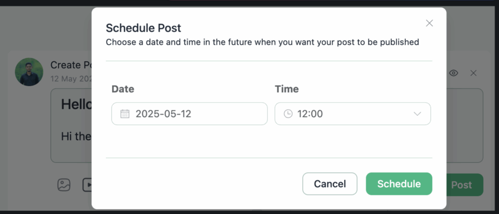 post scheduling